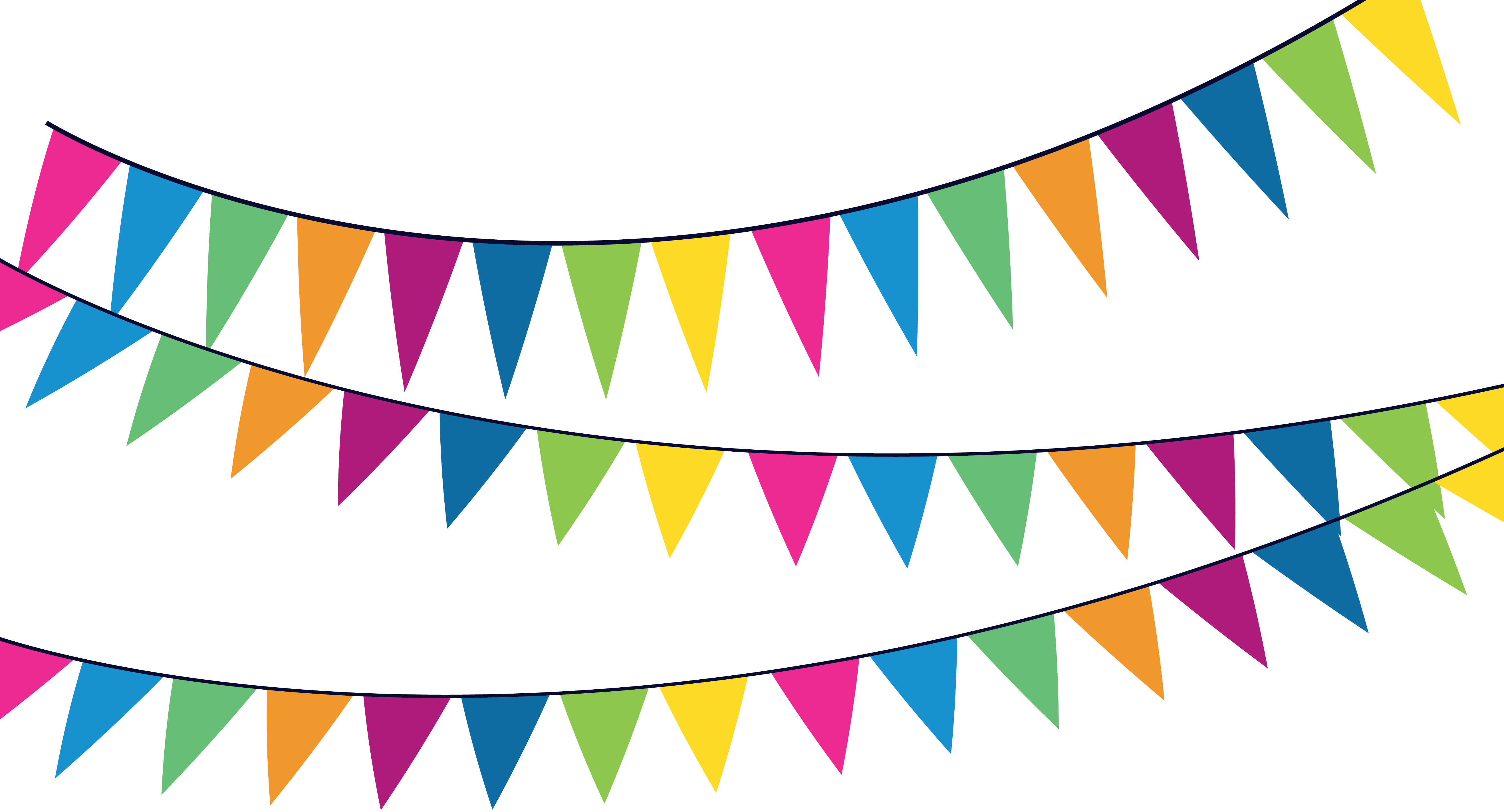 Vimplar i olika färger