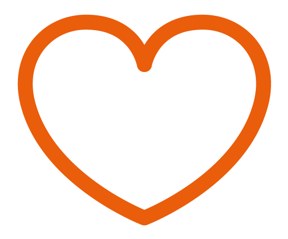 Orange hjärta